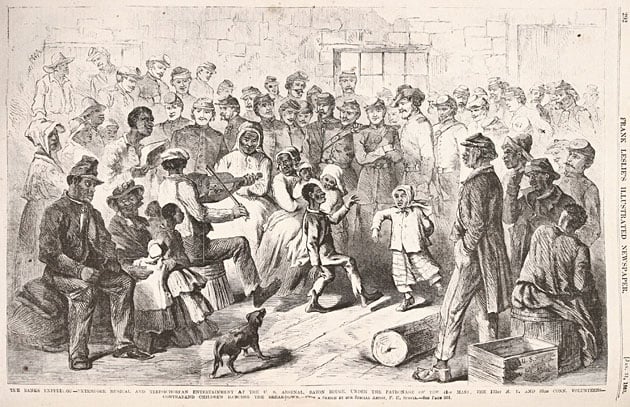 African American Families Entertain U.S. Military Officers 1863