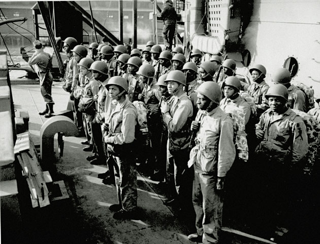 African American Soldier Brigade Circa WWII