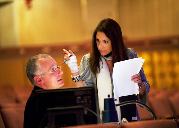 WTTW Executive Producer Nicolette Ferri Working with Lighting Director Jim Cuvy