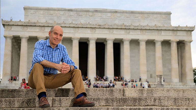Geoffrey Baer at the Lincoln Memorial
