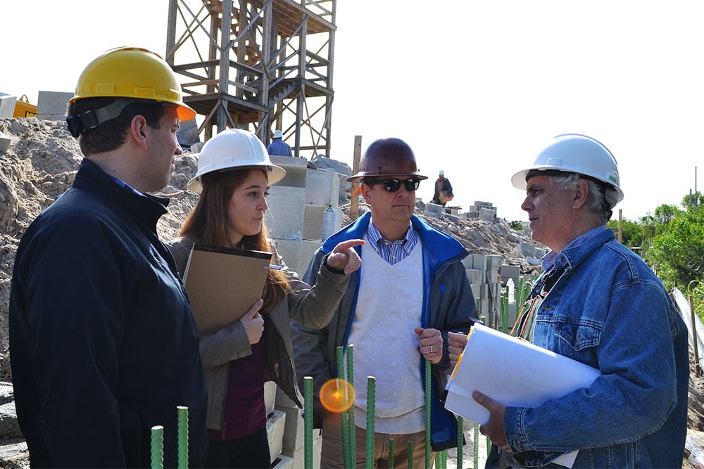 Scott Merrill and staff on site at a project