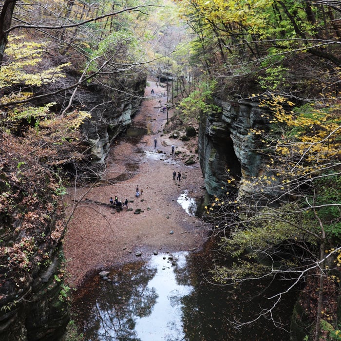 A canyon in Matthiessen State Park in Oglesby, Illinois