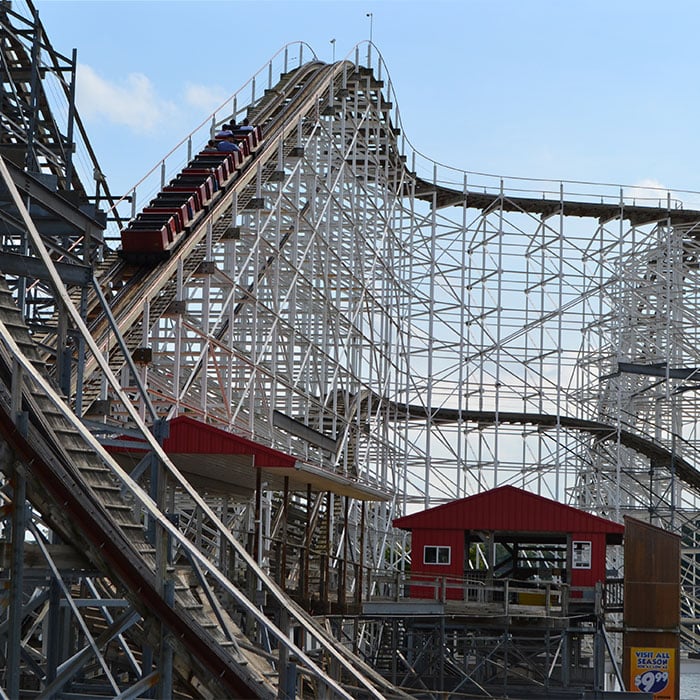 The Cornball Express roller coaster