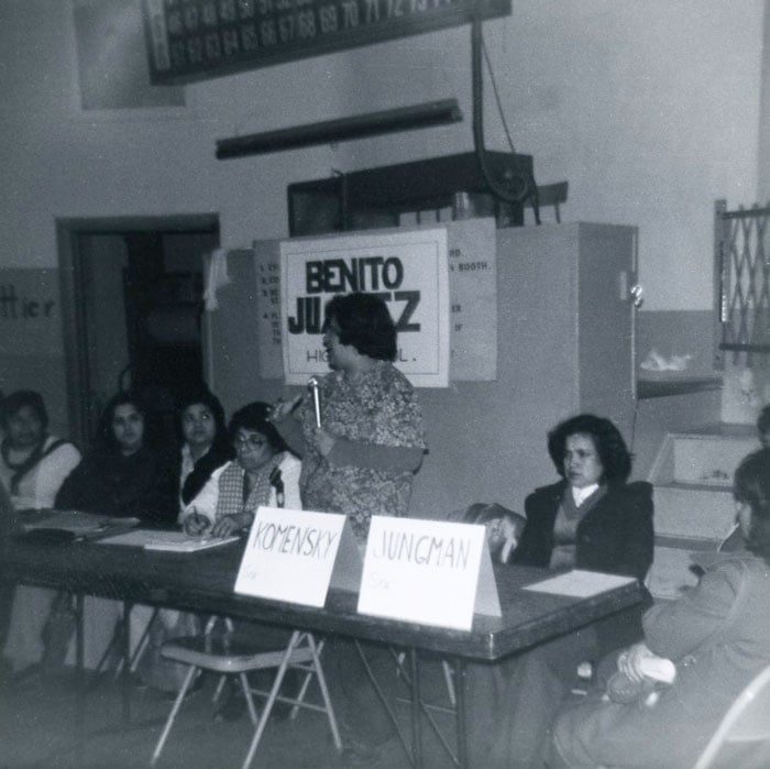 Benito Juarez High School planning meeting, circa 1973-1977