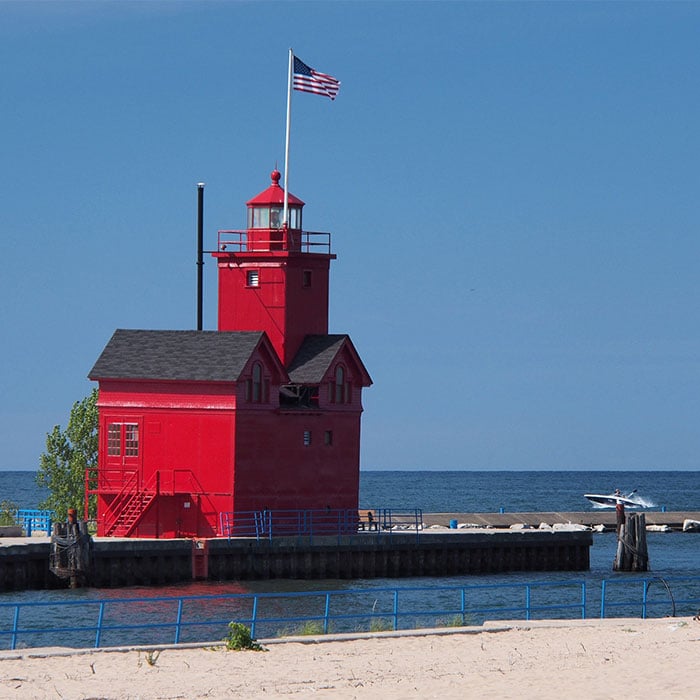 The “Big Red” Lighthouse at Holland State Park.
