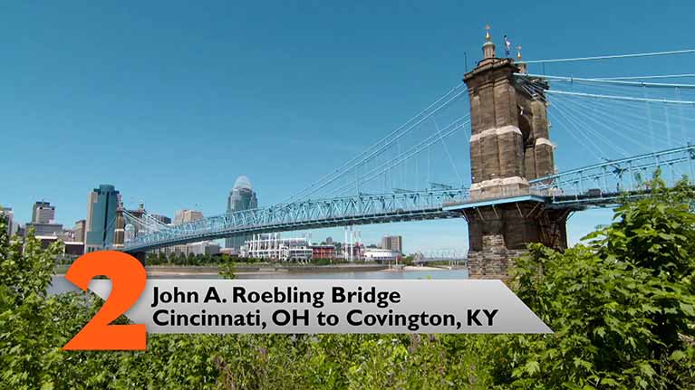 John A. Roebling Bridge, Cincinnati, OH to Covington, KY