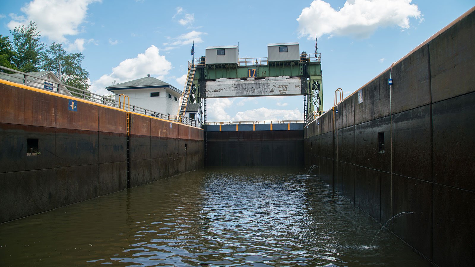 Lock 17 along the Erie Canal in Little Falls, New York, in 2017