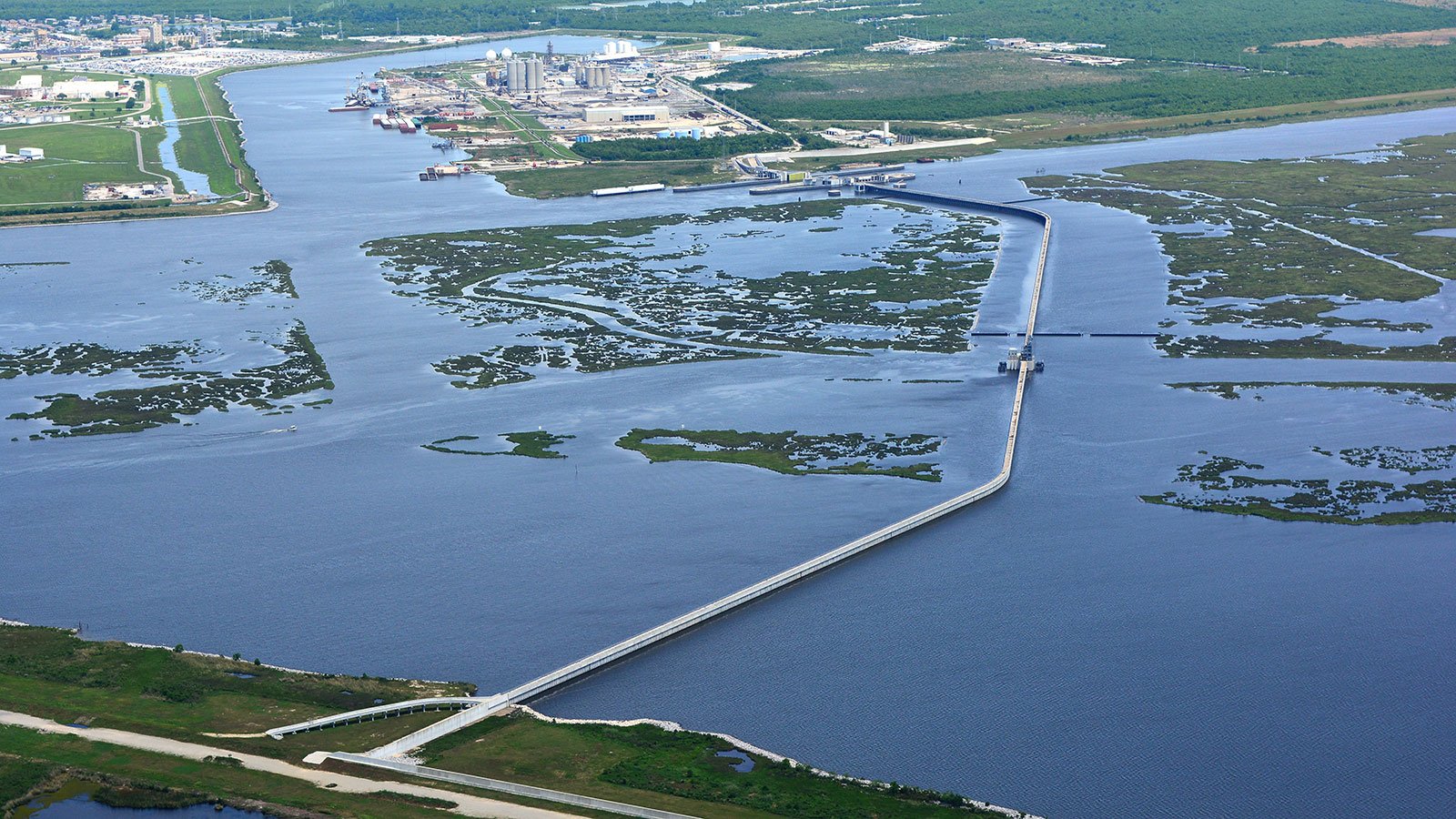 Part of the Inner Harbor Navigation Canal Lake Borgne Surge Barrier