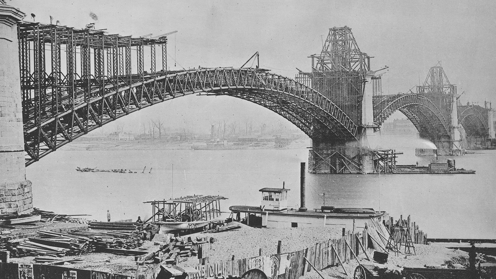 Erection of the St. Louis Bridge