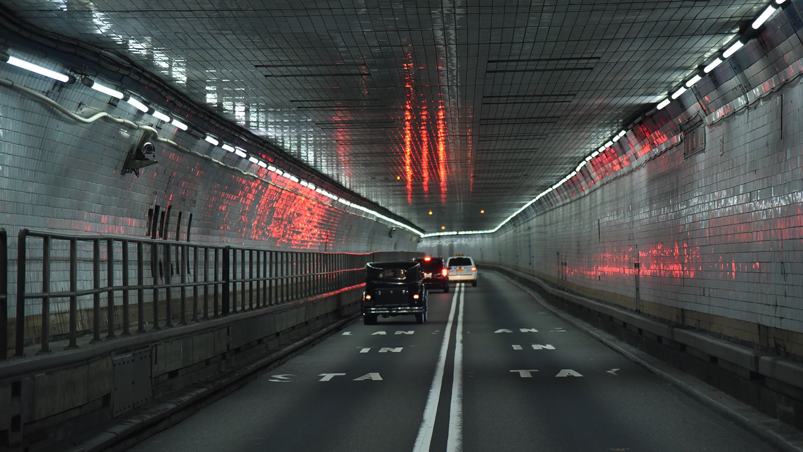 The inside of the Holland Tunnel, 2017