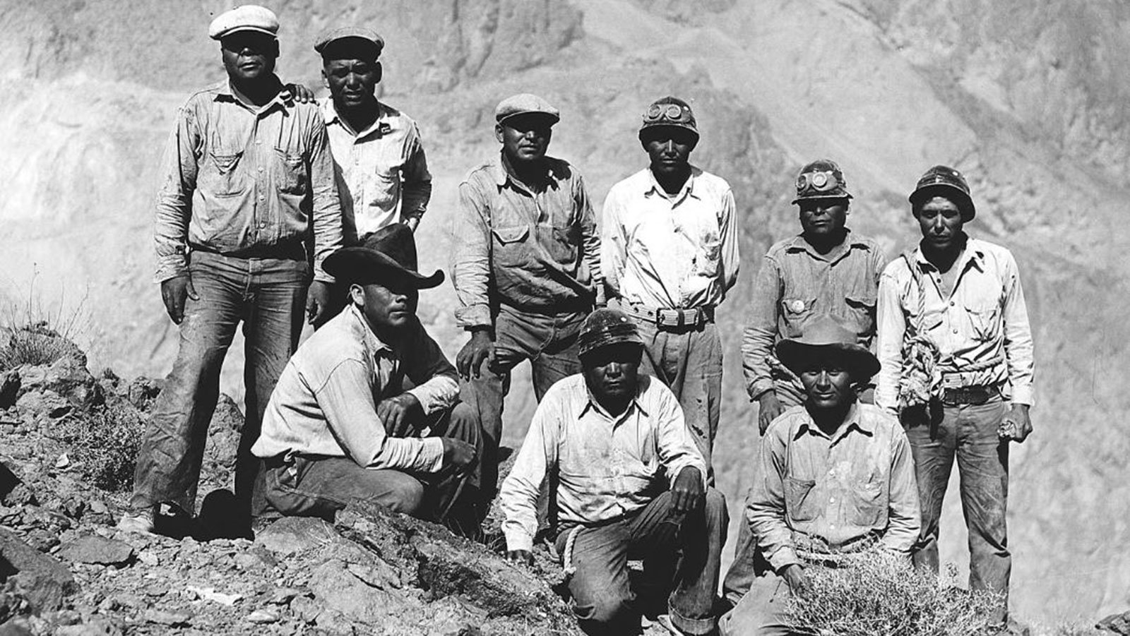 [Native Americans] employed on the construction of Hoover Dam as high scalers