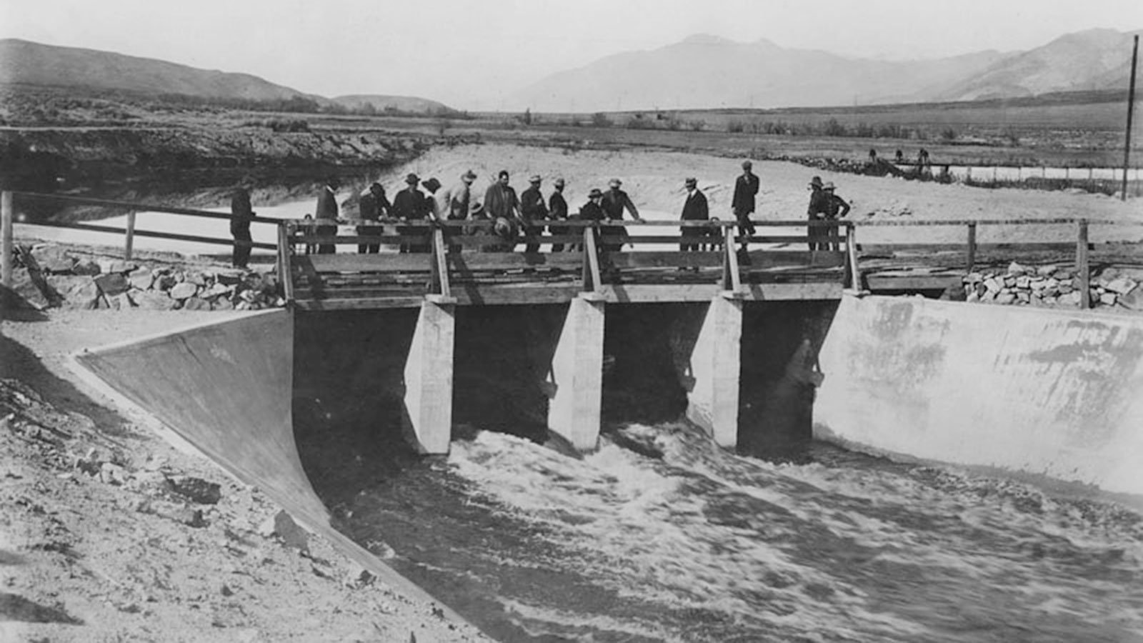 The Owens River flowing into the Los Angeles Aqueduct
