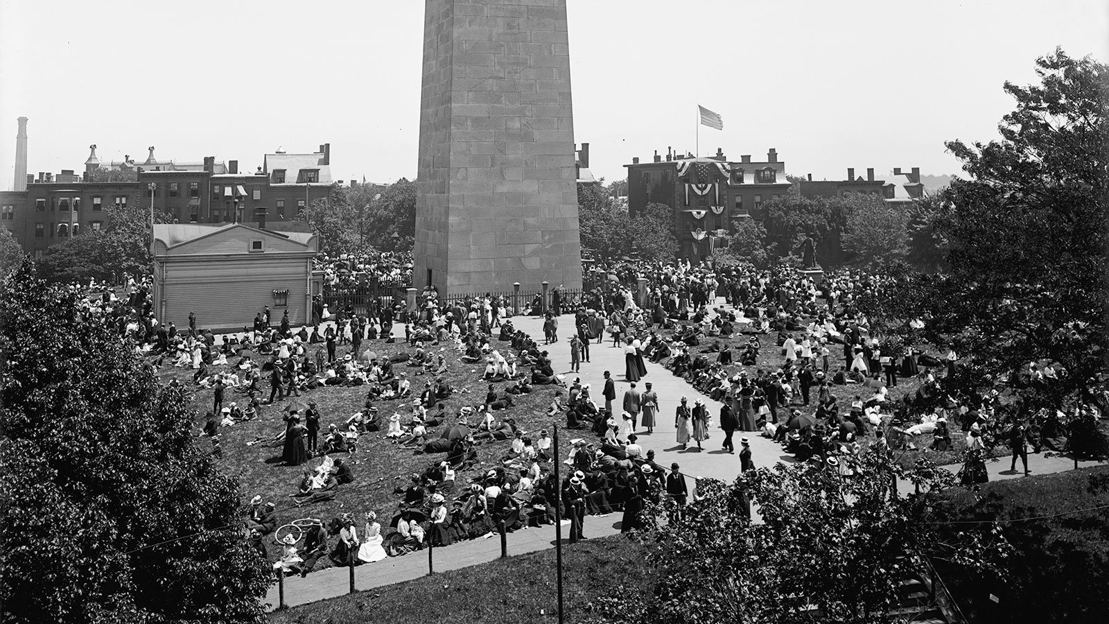 The Bunker Hill Monument on Bunker Hill Day, published by the Detroit Publishing Co.