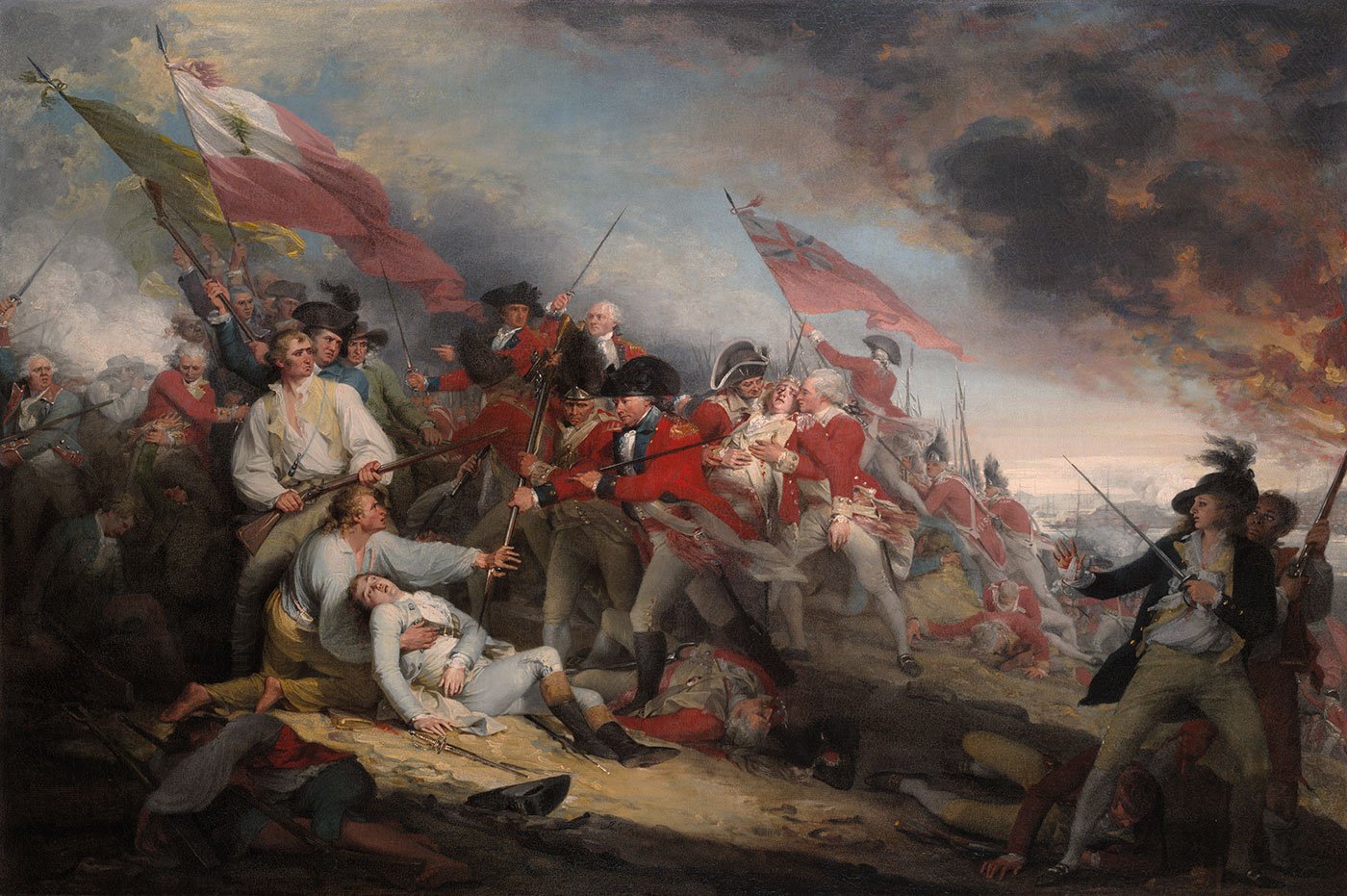 The Battle of Bunker Hill painting by John Trumbull