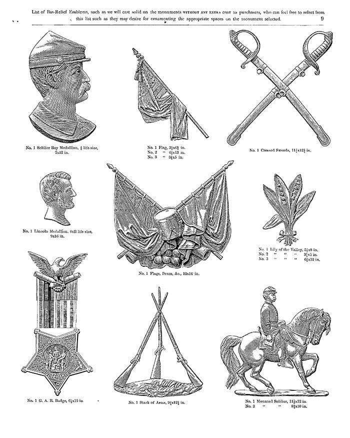 Image from an 1882 Monumental Bronze Co. catalog