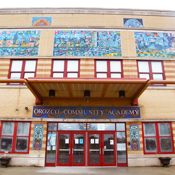 Front of Orozco Community Academy.