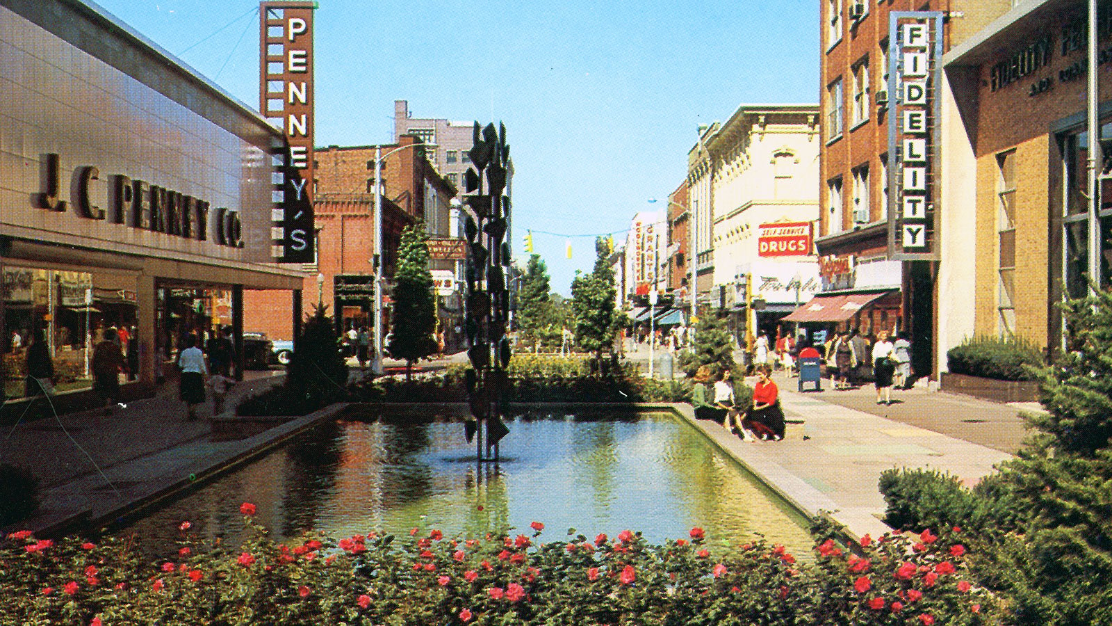 The Kalamazoo Mall in the 1960s