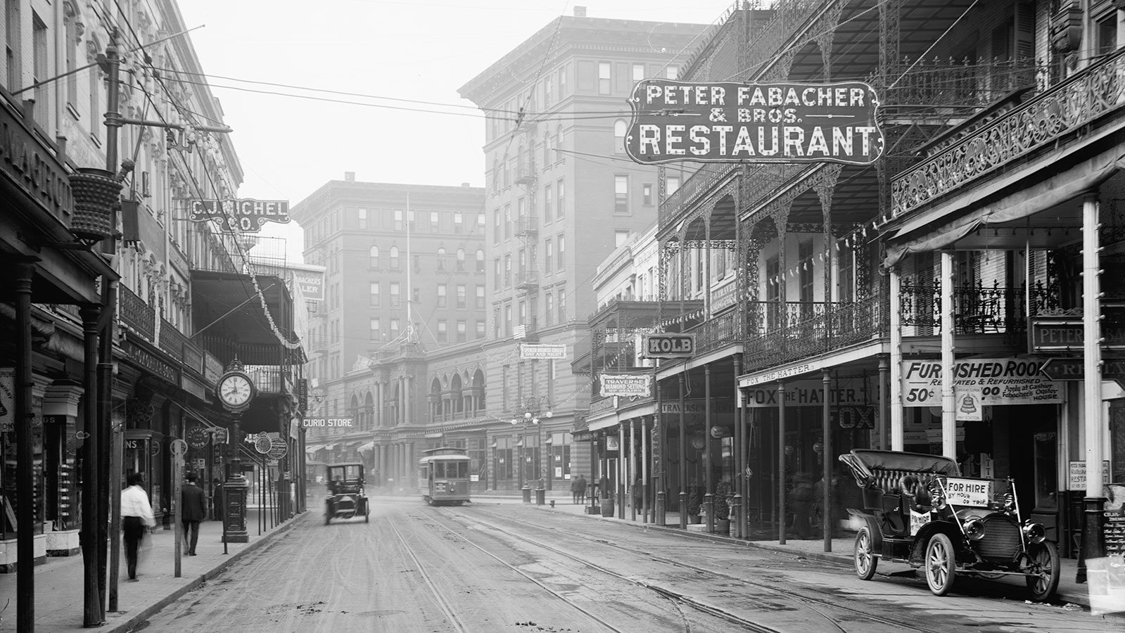 St. Charles Street in New Orleans, Louisiana, circa 1910