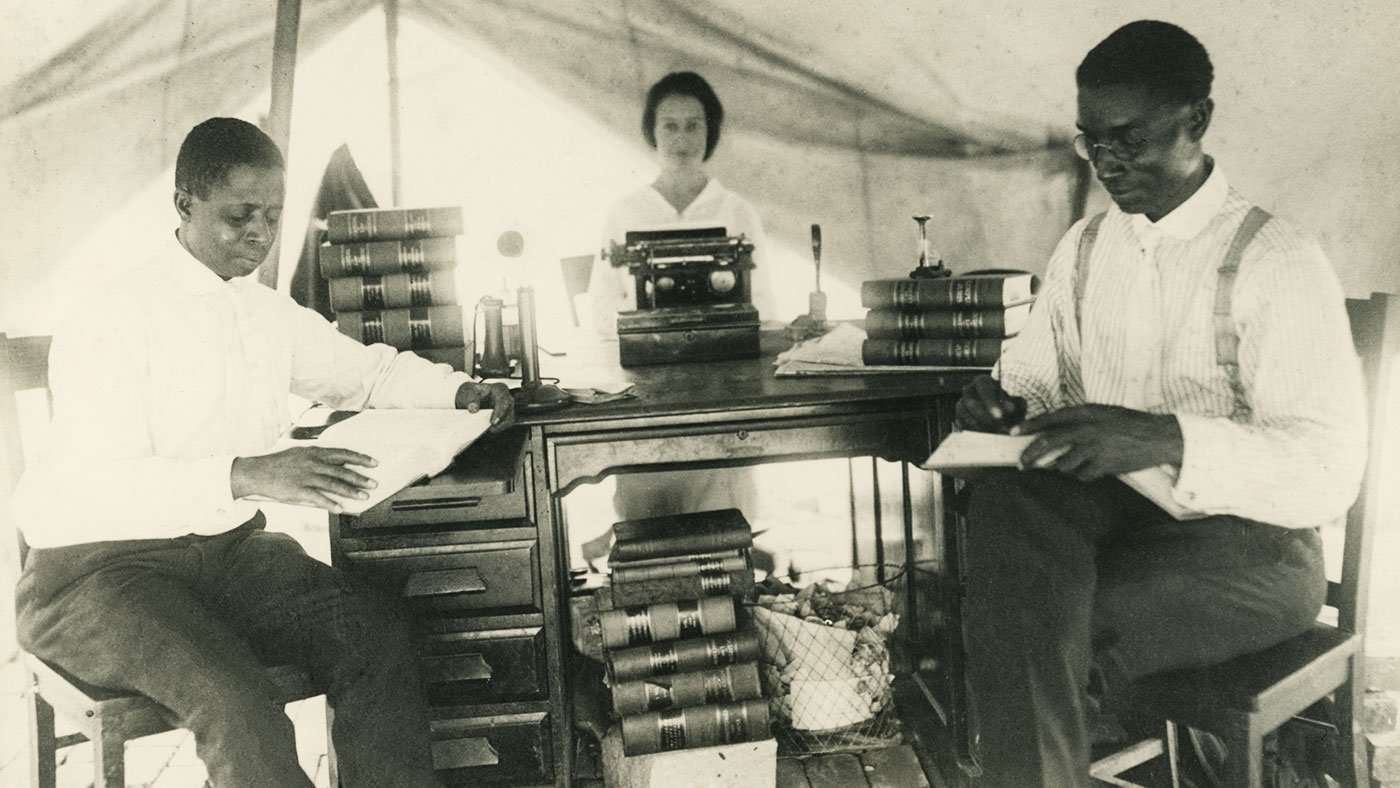 temporary law office set up in a tent following the Tulsa Race Riot
