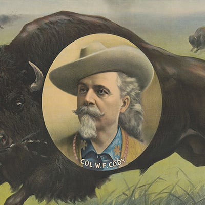 Poster advertising Buffalo Bill’s Wild West Show, c. 1900. Credit: Library of Congress