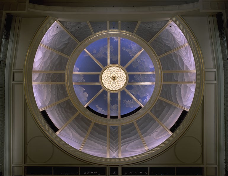 Performance Hall, interior ceiling detailing; Photo Credit: Steve Hall at Hedrich Blessing