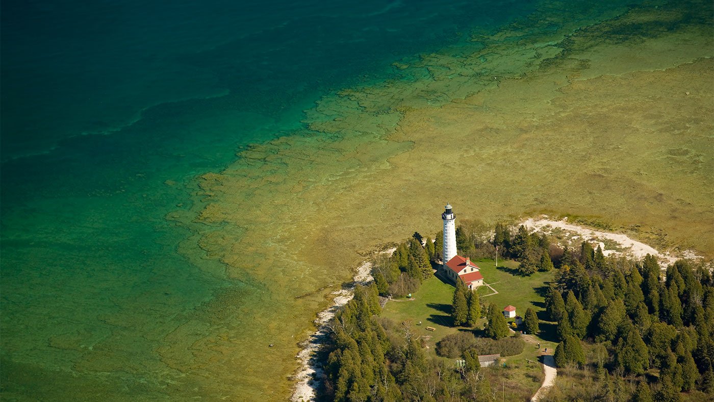 Cana Island Lighthouse in Baileys Harbor, Wisconsin