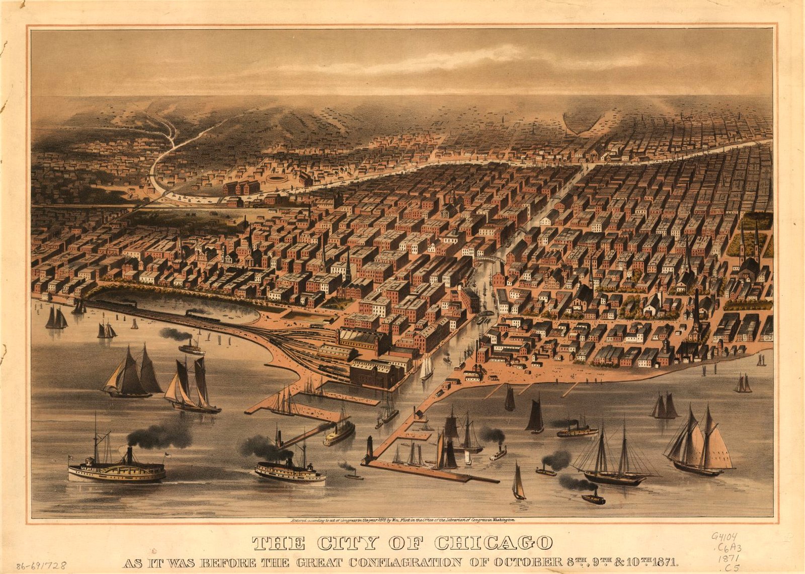 View of Chicago before Fire of 1871