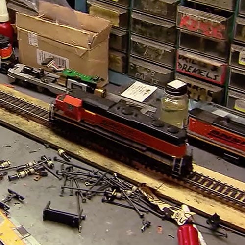 model train in shop