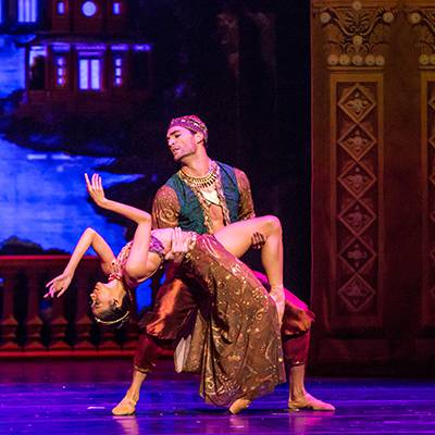 Christine Rocas and Fabrice Calmels in the Arabian Dance (Photo by Cheryl Mann)