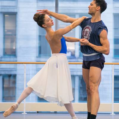 April Daly and Fabrice Calmels in rehearsal (Photo Todd Rosenberg)