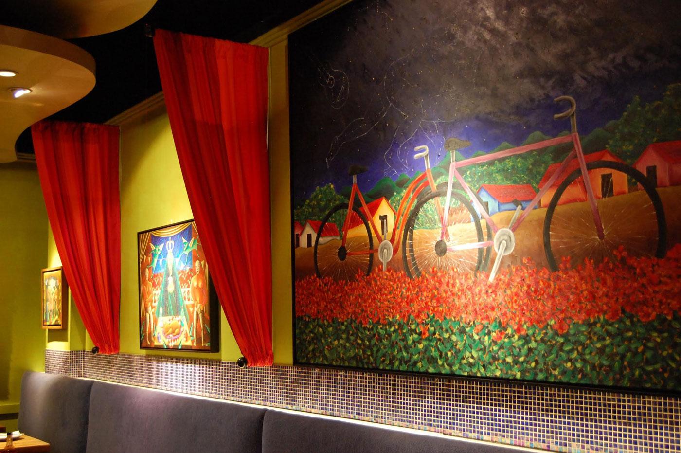 Mexican folk paintings in Frontera Grill. (Caitrin Hughes)