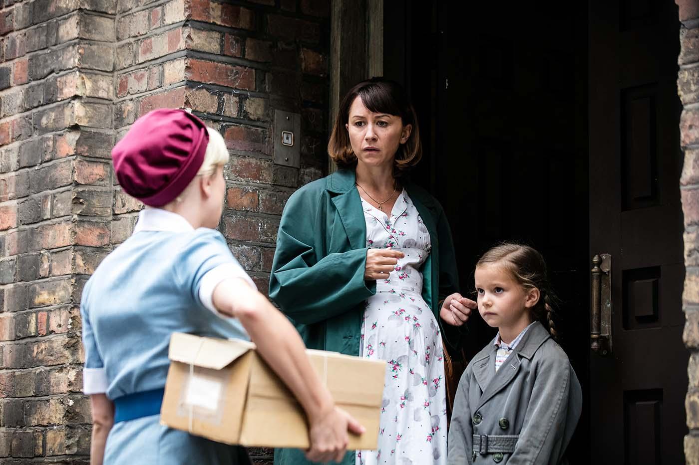 Helen George as Trixie Franklin, Claire Lams as Marnie Wallace in 'Call the Midwife.' Photo: Neal Street Productions 2016
