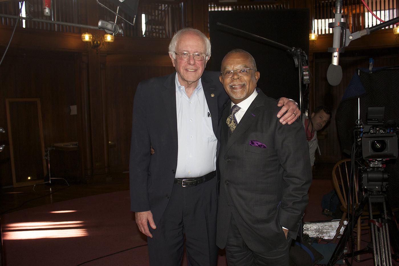 Bernie Sanders and Henry Louis Gates, Jr. on 'Finding Your Roots.' 