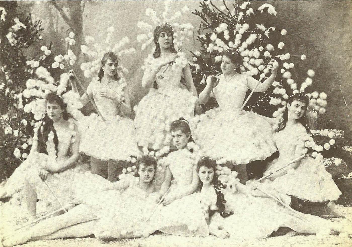 The snowflakes in the original 1892 production of 'The Nutcracker.'