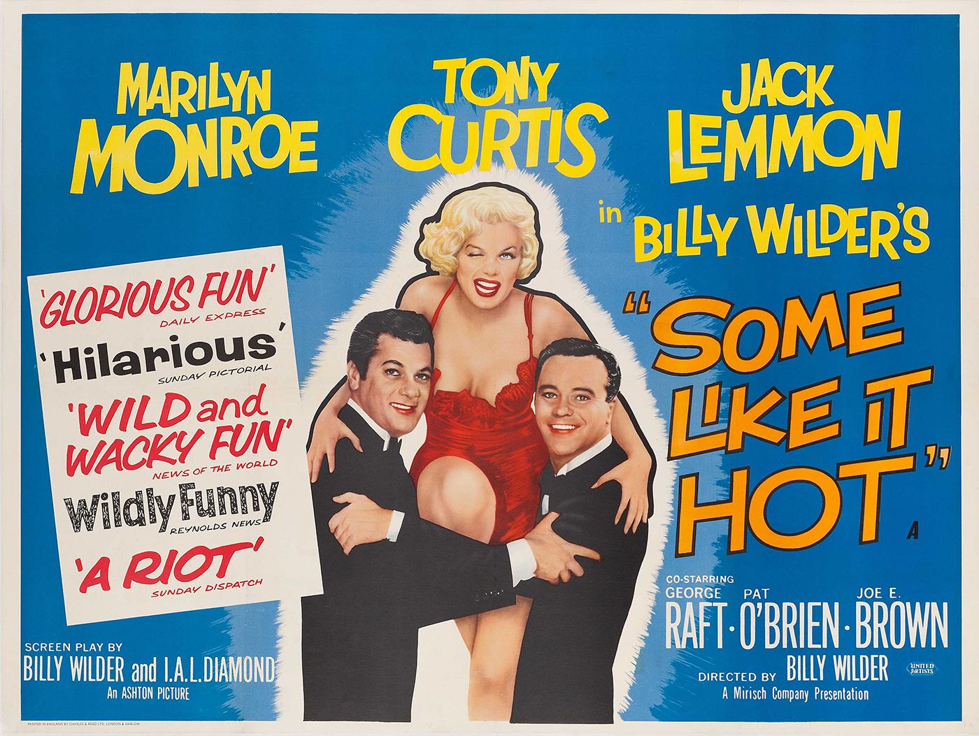 The poster for Billy Wilder's Some Like It Hot. Image: Courtesy Christie's
