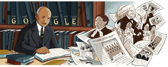 The Google Doodle of Carter G. Woodson. Image: Google