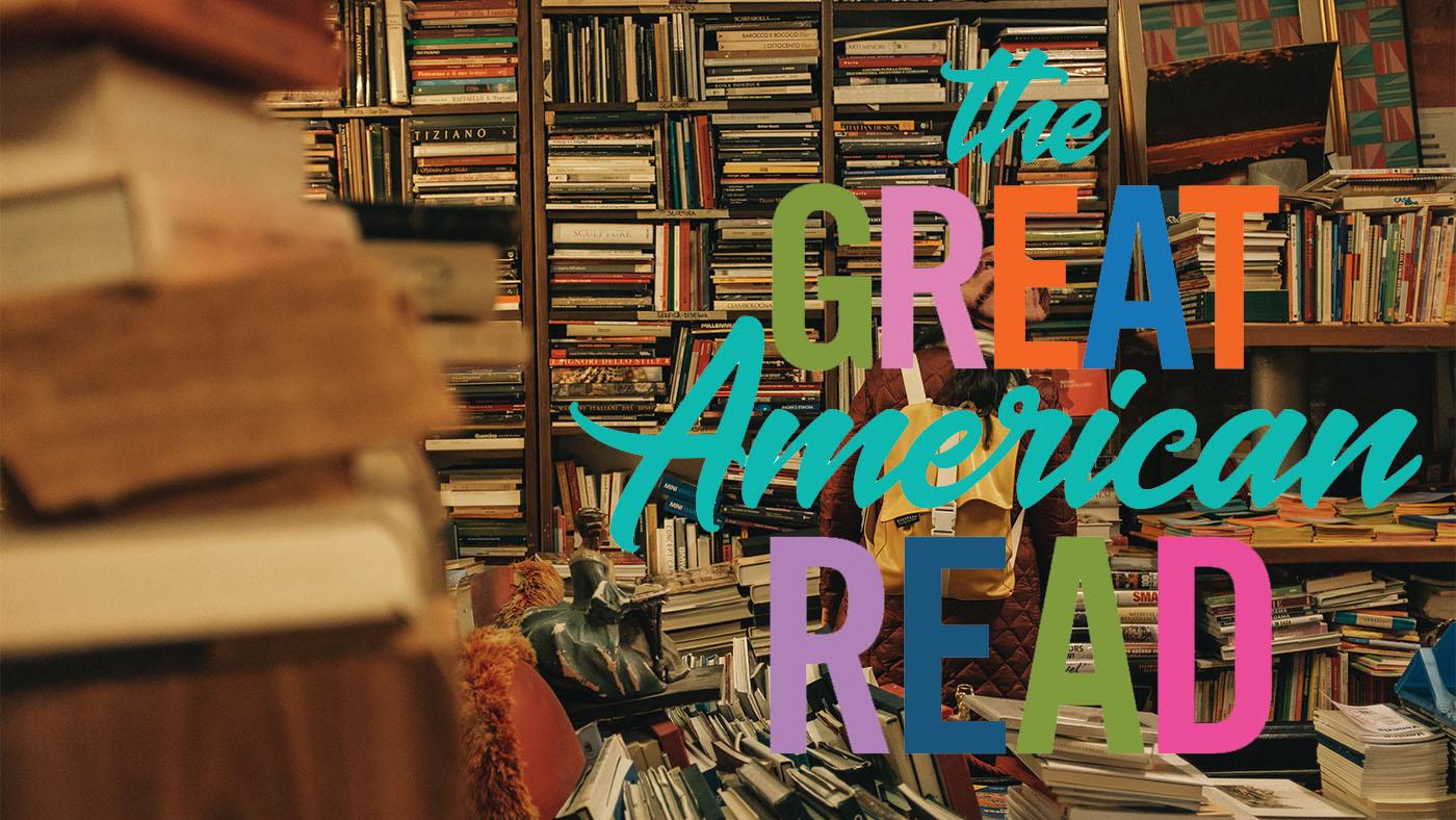 The Great American Read logo and books