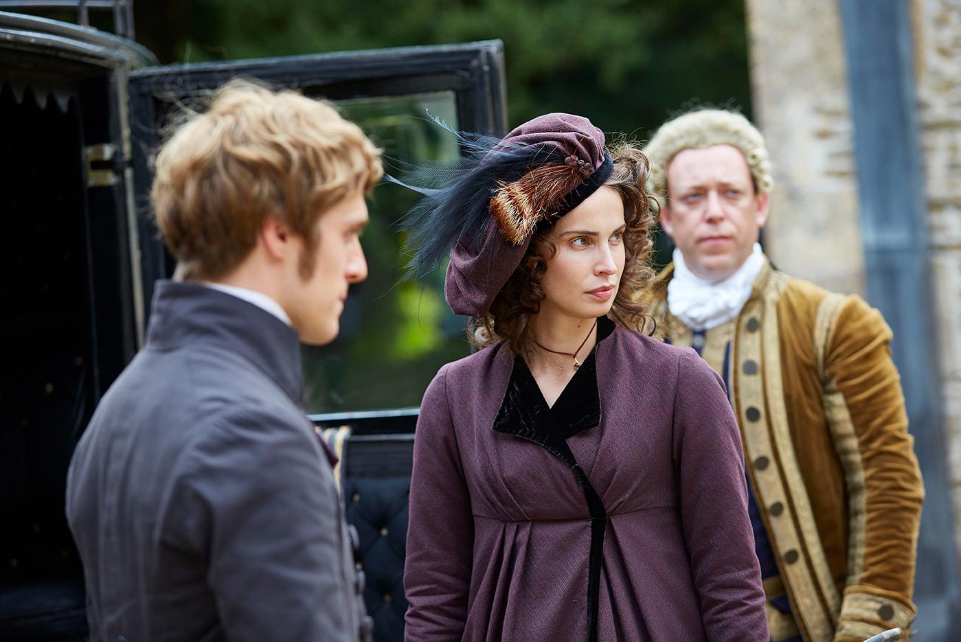 Jack Farthing as George and Heida Reed as Elizabeth in Poldark. Photo: Mammoth Screen for BBC and MASTERPIECE