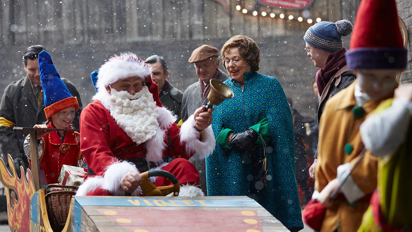 Fred Buckle (CLIFF PARISI), Violet Buckle (ANNABELLE APSION), Reggie (DANIEL LAURIE) in the Call the Midwife holiday special. Photo: Neal Street Productions