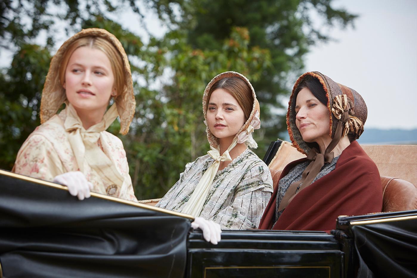 Sophie (Lilly Travers), Victoria (Jenna Coleman), and Feodora (Kate Fleetwood) in Victoria. Photo: Justin Slee/ITV Plc for MASTERPIECE