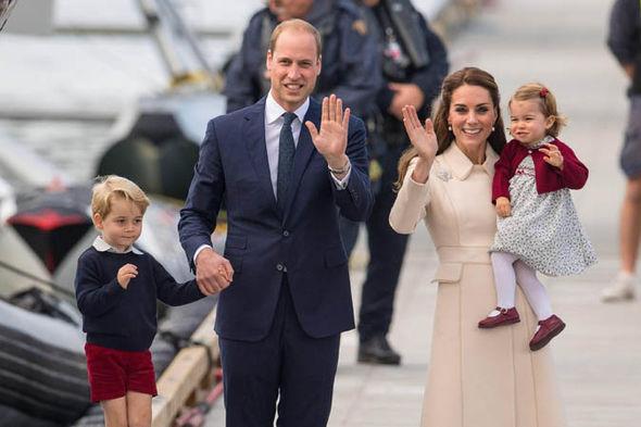 Prince William with his wife Kate and children.