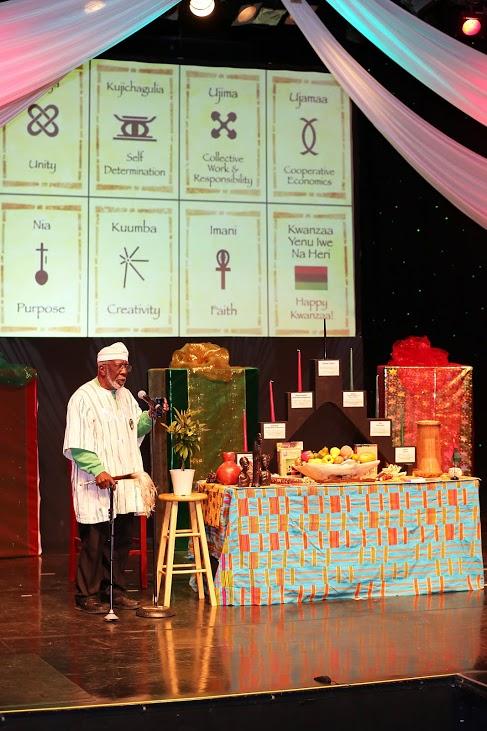 A Kwanzaa celebration with the Nguzo Saba listed at Chicago's DuSable Museum of African American History