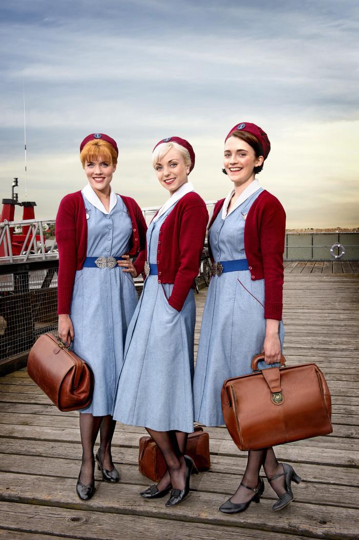 Patsy, Trixie, and Barbara in 'Call the Midwife.' Photo: Red Productions Ltd 2015