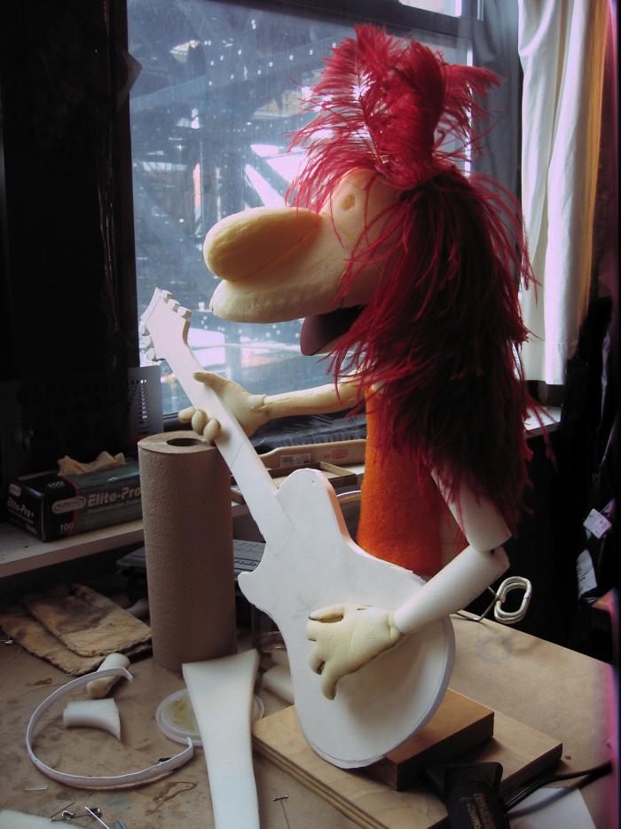 A half-completed puppet by David Rudman. Photo: Courtesy Spiffy Pictures