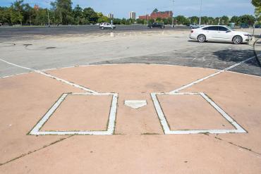 The home plate from the old Comiskey Park