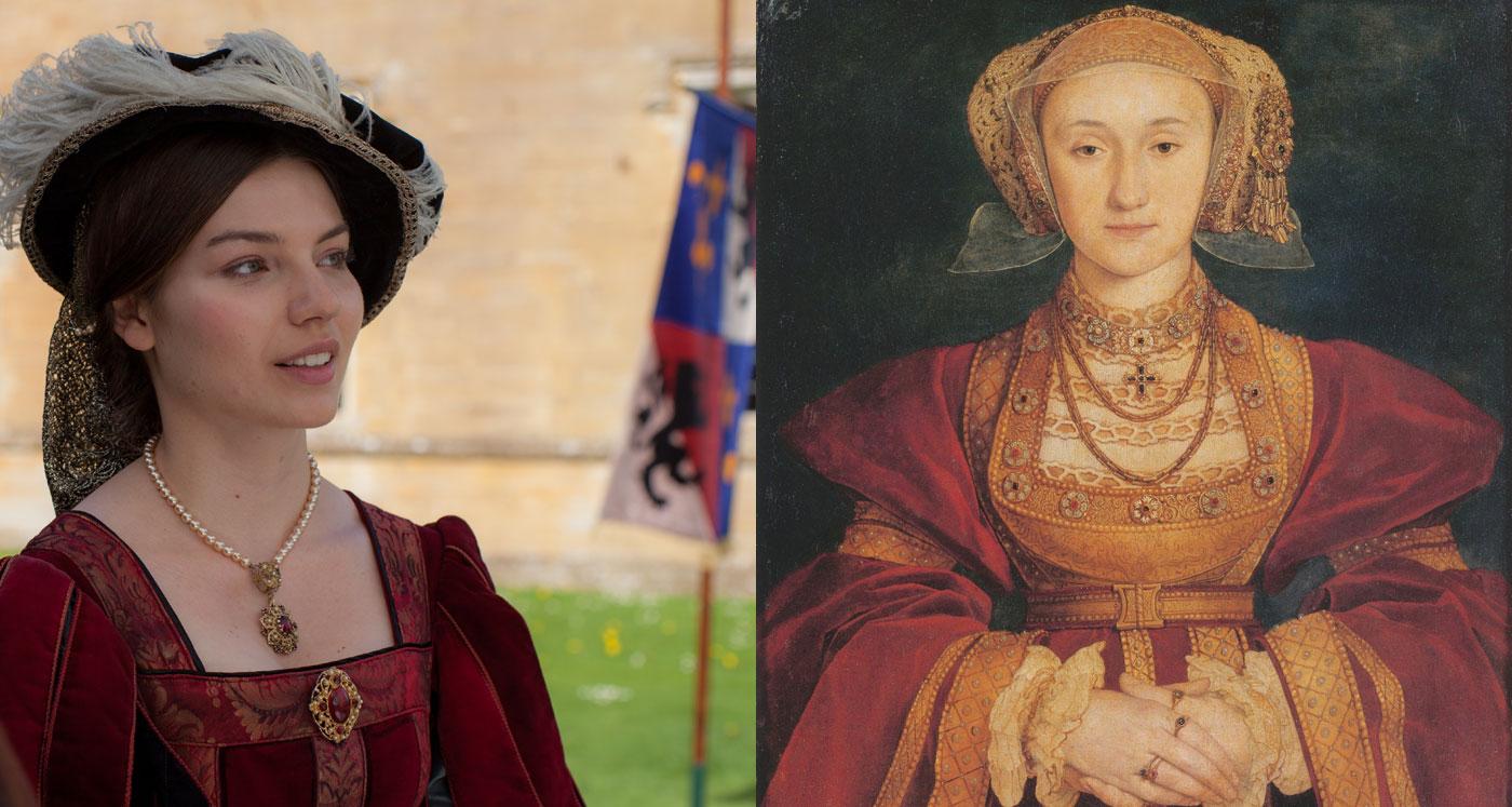 Rebecca Dyson Smith as Anne of Cleves. (Laurence Cendrowicz / © Wall to Wall South Ltd)