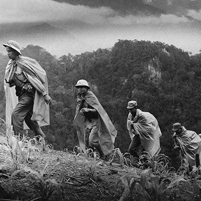 North Vietnamese Army soldiers on the Ho Chi Minh Trail. 1969. Photo: Le Minh Truong/Doug Niven