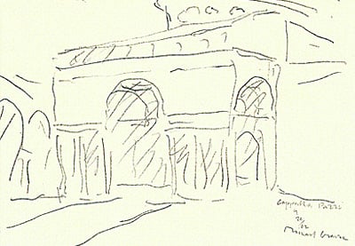 The influence of the built environment in Rome can be seen in Graves early drawings  and in his later work. 