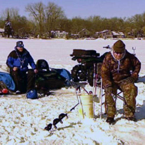 James Stastny ice fishing