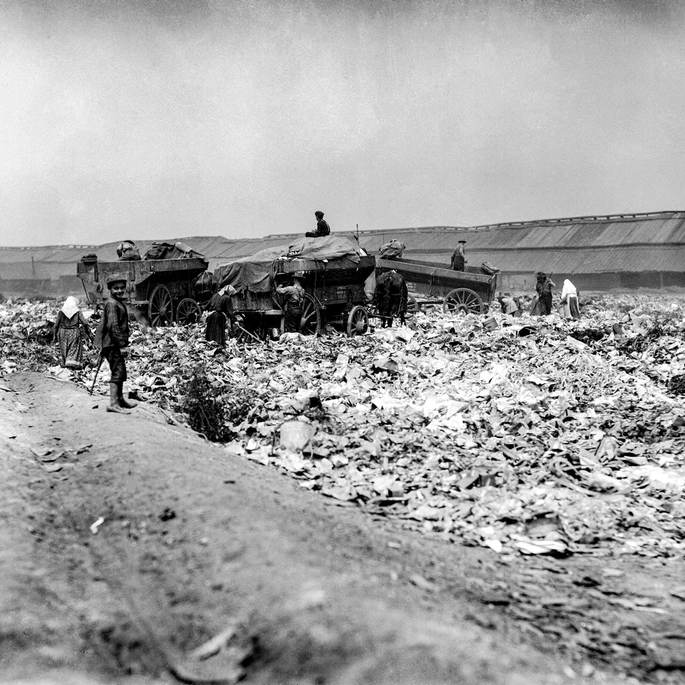 A garbage dump at 47th Street, pictured in 1906